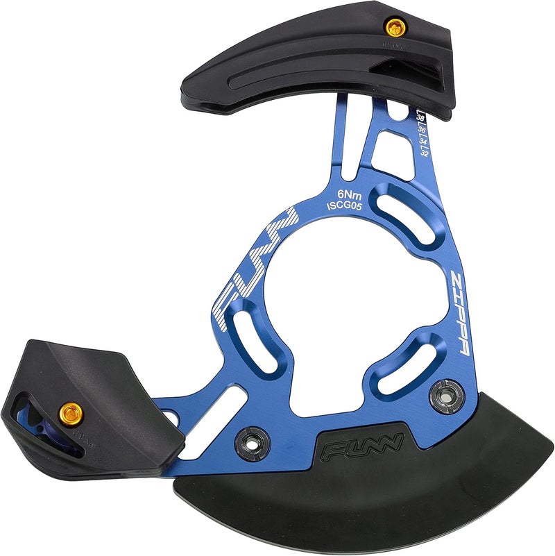 Funn Zippa DH Chain Guide, ISCG05 Interface, BSA Adapter Included, 32T-38T, Mountain Bike Chain Protector - Image 1